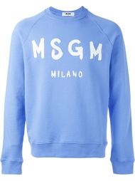свитер с принтом логотипа MSGM