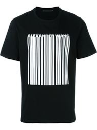 футболка с принтом штрих кода Alexander Wang