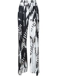 ray pattern wide leg palazzo trousers Ann Demeulemeester