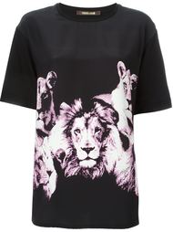 lion print T-shirt Roberto Cavalli