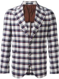 'Pinolerario' checked pattern single breasted blazer Tagliatore