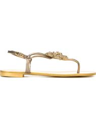 сандалии с цветочной аппликацией Giuseppe Zanotti Design