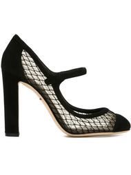 Черные туфли с сетчатой вставкой  Dolce &amp;amp; Gabbana