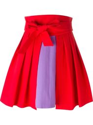 high waist colour block pleated full skirt Olympia Le-Tan