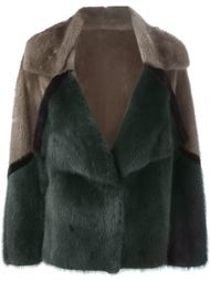 укороченное пальто из норкового меха Liska