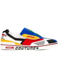 кеды с панельным дизайном Moschino