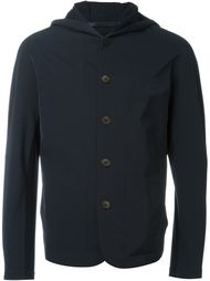 contrast button down hooded jacket Giorgio Armani