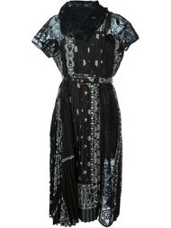 paisley print pleated dress Sacai