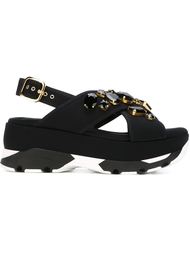 technical fabric embellished sandals Marni