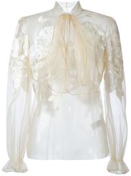 pussy-bow tulle blouse Blumarine