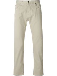 high rise straight leg chinos Armani Jeans