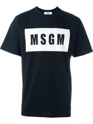 футболка с принтом логотипа  MSGM