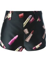 lipstick jacquard shorts Giamba
