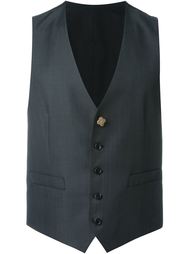 contrast back fitted waistcoat Lardini