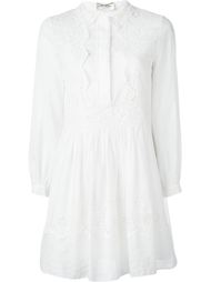 платье-рубашка с вышивкой  Saint Laurent