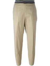 elastic waistband cropped trousers Brunello Cucinelli