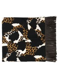 шарф с принтом животных Yves Saint Laurent Vintage