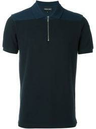 футболка-поло на молнии  Emporio Armani