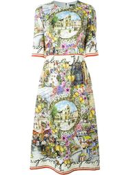 платье с принтом  Dolce &amp;amp; Gabbana
