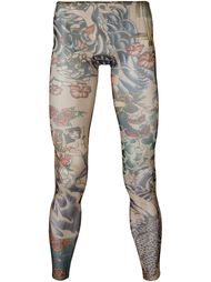 tattoo printed sheer leggings Dsquared2 Underwear