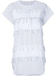 frayed striped blouse Cédric Charlier