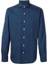 geometric pattern button down shirt Barba