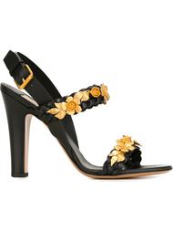босоножки с цветочной аппликацией  Valentino Garavani