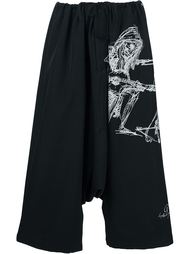 укороченные брюки с принтом Yohji Yamamoto