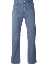 trim detail straight leg trousers Armani Jeans