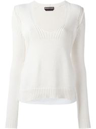 knit detail long sleeve jumper Rochas