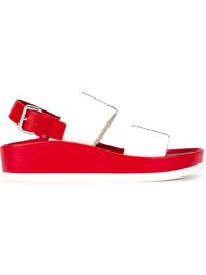 colour block sandals Pollini