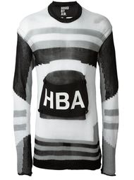 HBA logo striped knitted jumper Hood By Air