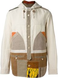 patchwork contrast panels hooded jacket Junya Watanabe Comme Des Garçons Man
