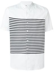 полосатая рубашка с воротником-стойкой Armani Jeans