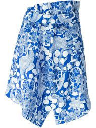 асимметричная юбка с цветочным принтом Carven