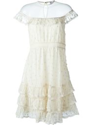 тюлевое платье с рюшами Red Valentino