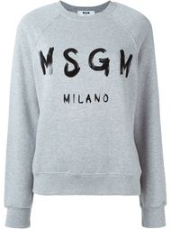 толстовка с принтом-логотипом MSGM