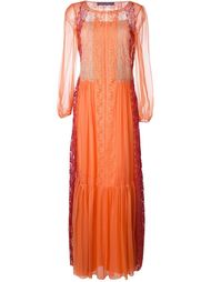 платье с кружевной отделкой  Alberta Ferretti