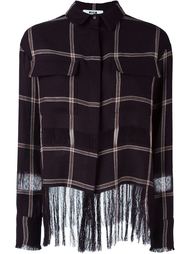 рубашка в клетку с бахромой MSGM