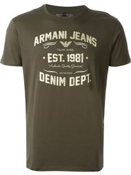 футболка с принтом-логотипом Armani Jeans