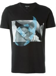 футболка с абстрактным принтом Emporio Armani