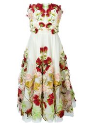 платье с цветочной аппликацией  Alexander McQueen