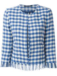 frayed check jacket Tagliatore