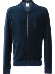 zipped up velvet cardigan Versace