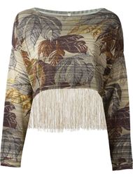 fringed cropped sweater Antonio Marras
