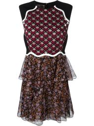 overlay tulle multi print dress Giambattista Valli