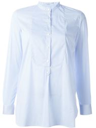 band collar stripped shirt Lardini