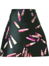 lipstick print a-line skirt Giamba