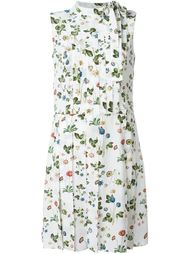 floral print tie neck pleated dress Cacharel