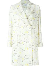 floral print double breasted coat Cacharel